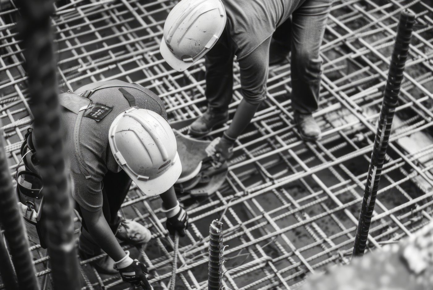 monochrome-scene-depicting-life-workers-construction-industry-site